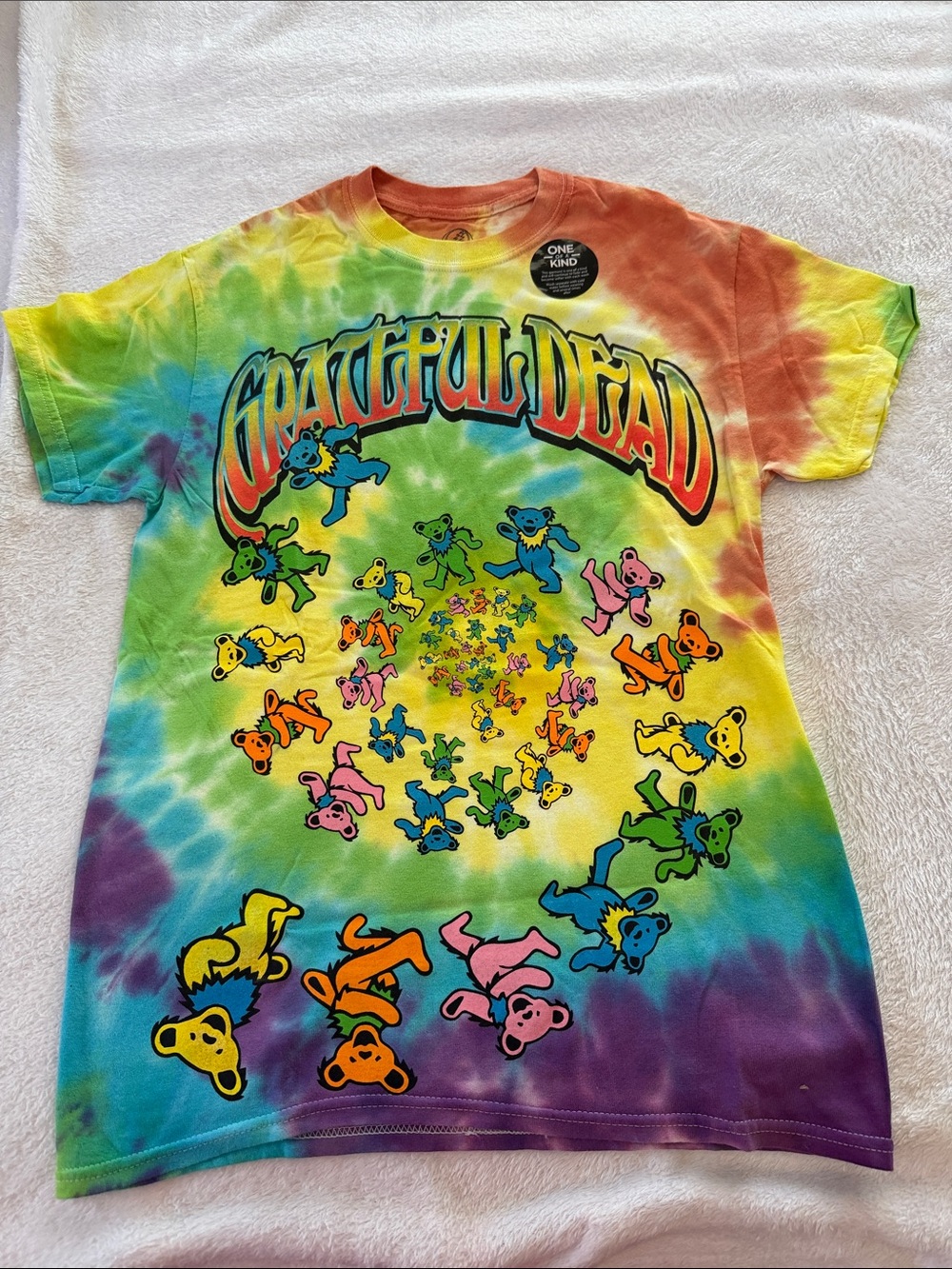 Grateful Dead Tie-Dye Dancing Bears T-Shirt - Multicolor